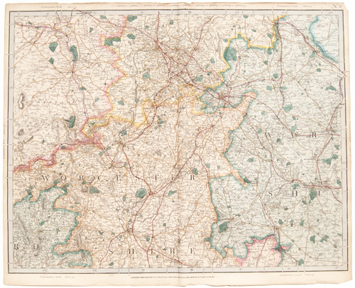 antique map of England, Wales and Scotland Railways and Stations Cruchley 1862